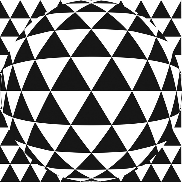 Vektor trojúhelníku vzorek s rybí oko objektivu efektem. Také k dispozici jako součást sady. - Vektor, obrázek