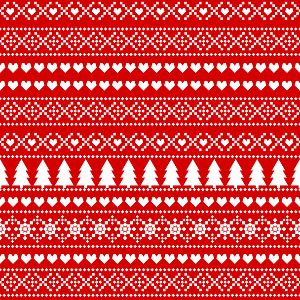 Fondo de Navidad sin costuras, tarjeta - Estilo suéter escandinavo
. - Vector, imagen