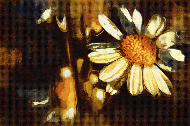 Vintage background with art illustration flower - Foto, afbeelding
