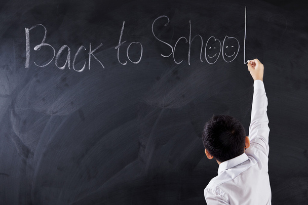 Kid writes text Back to School - Foto, Bild