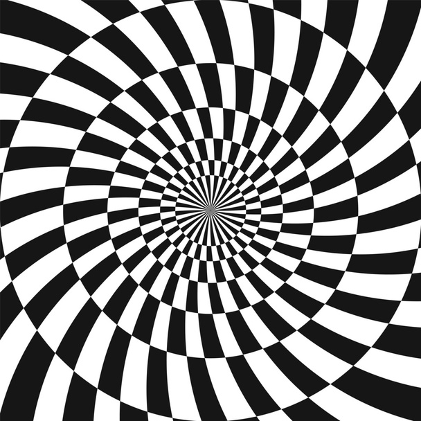 Radial espiral redemoinho óptico ilusão padrão fundo
 - Vetor, Imagem