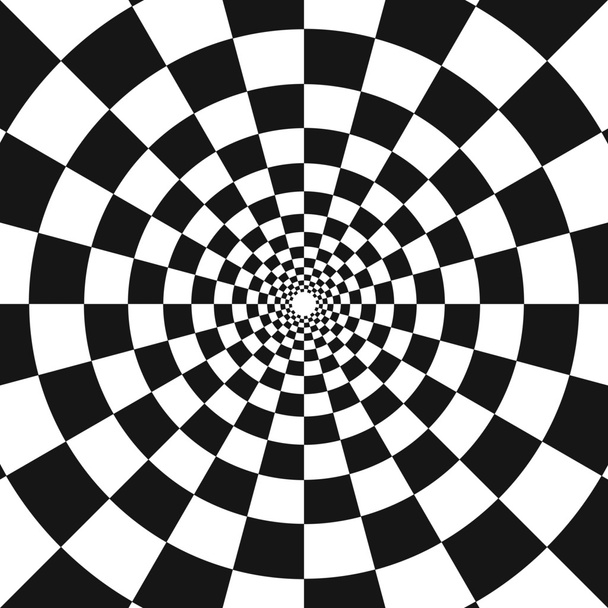 radiale Spirale Wirbel optische Täuschung Muster Hintergrund - Vektor, Bild