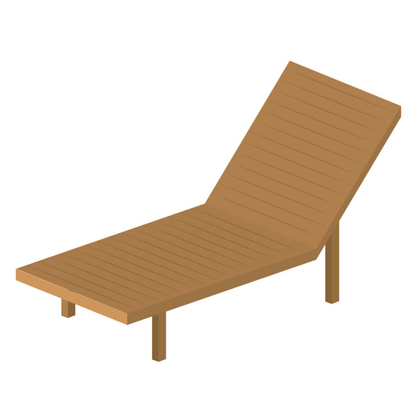 Krzesło plażowe na białym tle projekt ikonę - Wektor, obraz