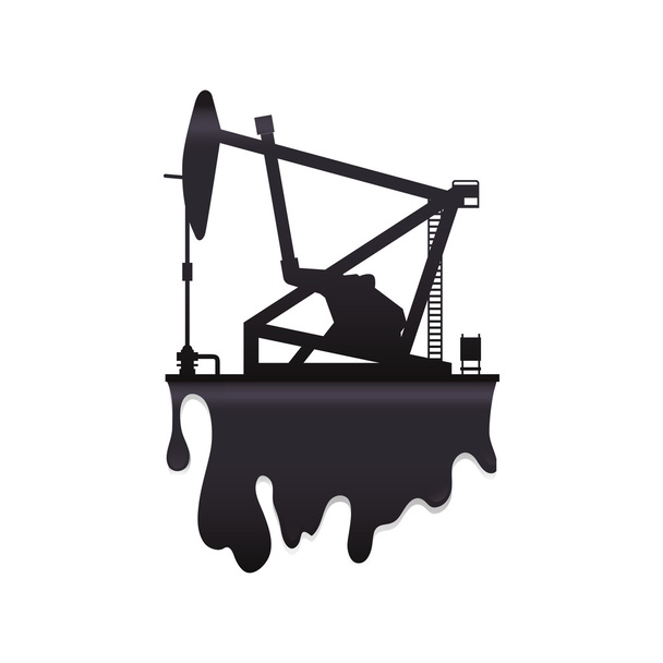 bomba de aceite de petróleo icono de la industria petrolera. Gráfico vectorial
 - Vector, imagen