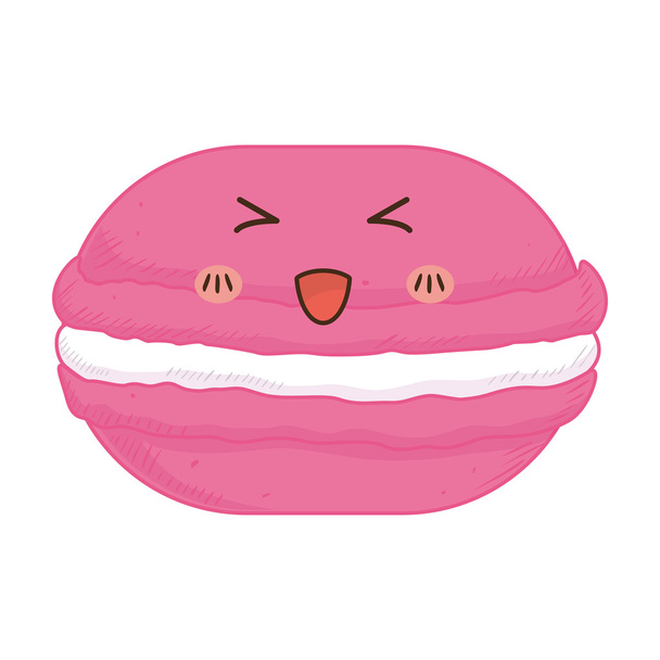 biscuit kawaii dessert mignonne icône de la nourriture sucrée. Graphique vectoriel
 - Vecteur, image