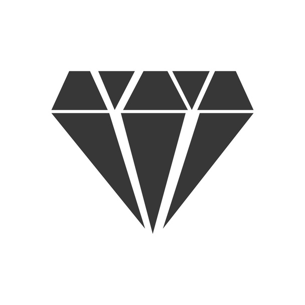Diamant Edelstein Schmuck Silhouette Ikone. Vektorgrafik - Vektor, Bild