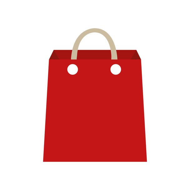 alışveriş çantası kırmızı ticaret simgesi. Vektör grafiği - Vektör, Görsel