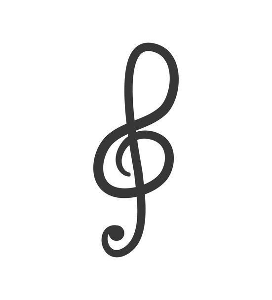 muziek geluid melodie notitiepictogram. Vectorafbeelding - Vector, afbeelding