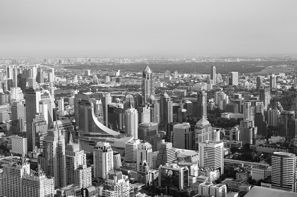 Black and White, High Angle View Urban Landscape - Photo, Image