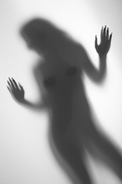 Beautiful woman silhouette, hands - Photo, Image