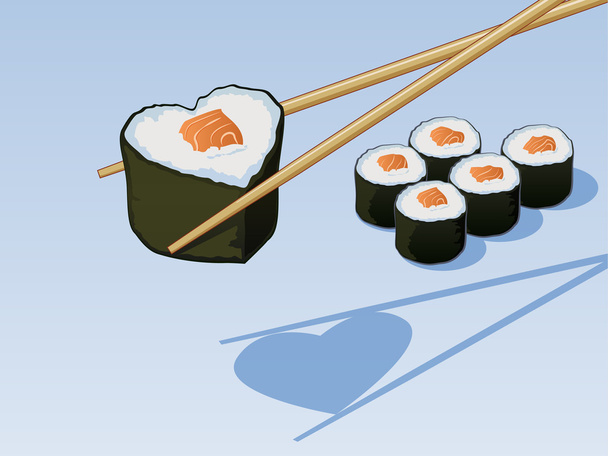 Sushi liefde - Vector, afbeelding