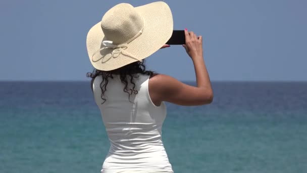 Woman Taking Photos On Vacation - Video