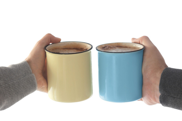 Hands holding cups of coffee - Фото, зображення