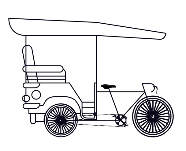 rickshaw Inde icône isolée design
 - Vecteur, image