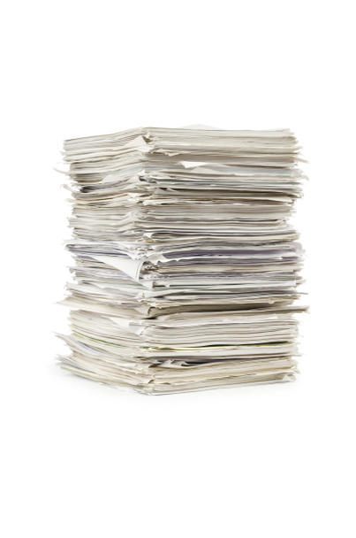 Pile of papers on white - Φωτογραφία, εικόνα
