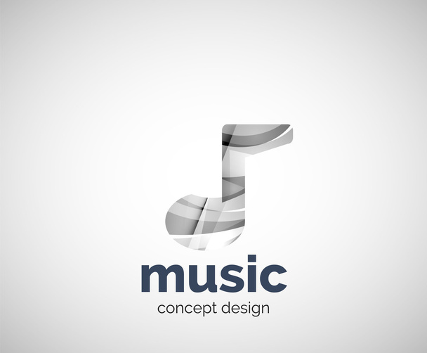 Szablon logo muzyka notatki - Wektor, obraz