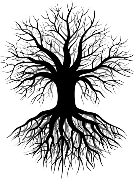 Tree silhouette - Wektor, obraz