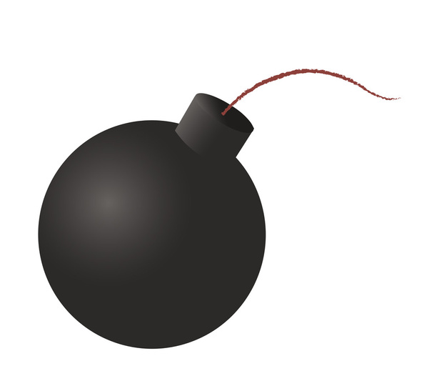 BOMB cartoon icon , bomb ready to explode - Vector, Image