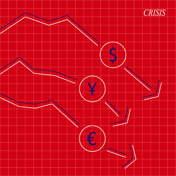 Διάγραμμα οικονομικής κρίσης - Διάνυσμα, εικόνα