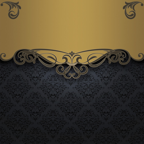 Old-fashioned background with patterns and decorative border. - Zdjęcie, obraz