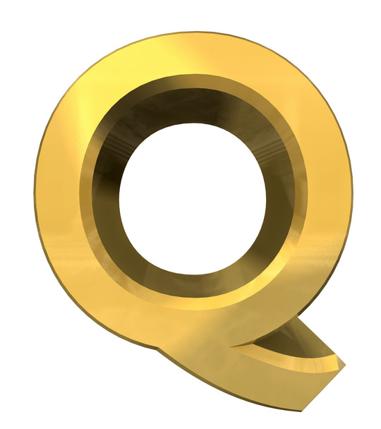 Oro 3d letra Q
 - Foto, Imagen