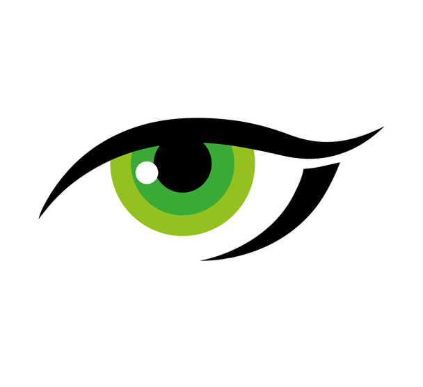 ojo femenino ver la visión icono óptico. Gráfico vectorial
 - Vector, Imagen