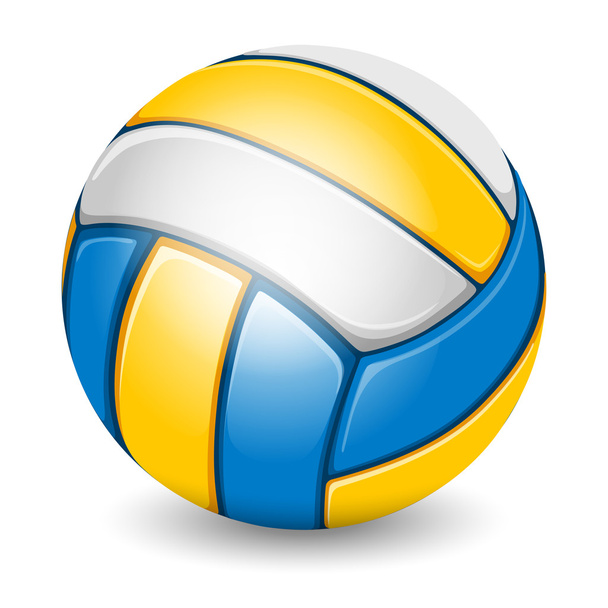 Волейбольный мяч изолирован на белом - Вектор,изображение