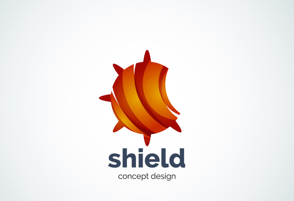 Plantilla de logotipo de escudo redondo, seguridad o concepto seguro
 - Vector, Imagen