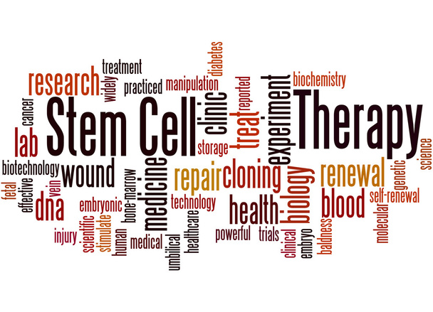 Kök hücre tedavisi, kelime bulutu kavramı 9 - Fotoğraf, Görsel