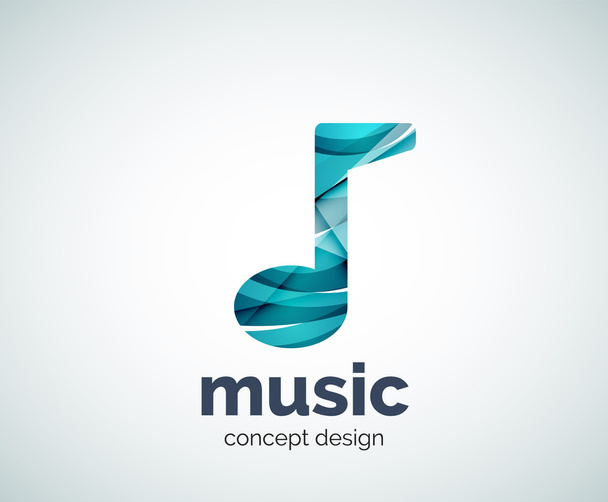 шаблон логотипу музичної ноти
 - Вектор, зображення