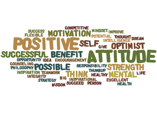 Positive Attitude, word cloud concept 9 - Photo, Image