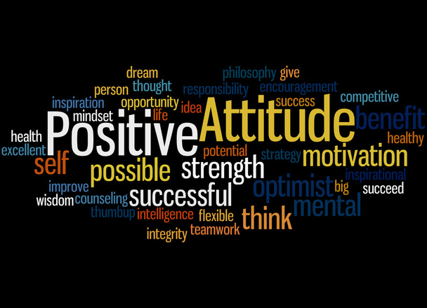Positive Attitude, word cloud concept 7  - Photo, Image