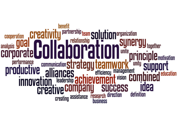 Collaboration, word cloud concept 5 - Photo, Image