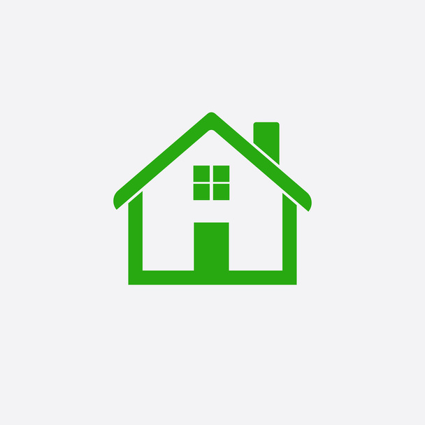 Icône maison verte isolée sur fond blanc
 - Vecteur, image