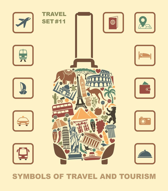 Un símbolo del turismo y los viajes
 - Vector, Imagen