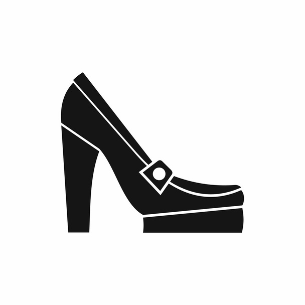 Women shoes on platform icon, simple style - Διάνυσμα, εικόνα