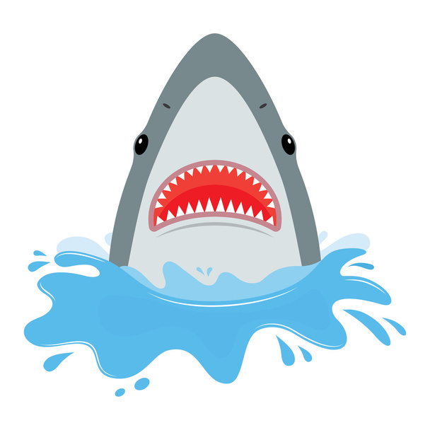 shark with open mouth. - Vetor, Imagem