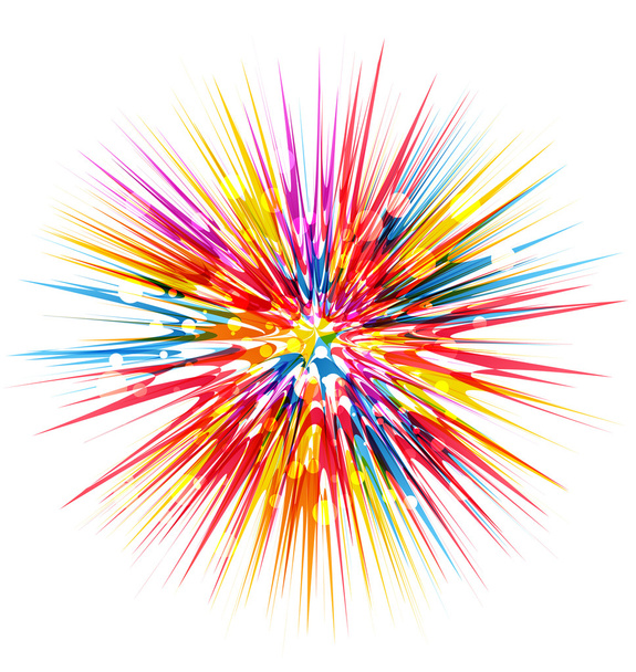 Colorful abstract burst - Vector, Image