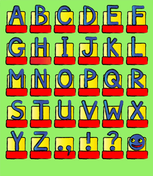 alfabet - Wektor, obraz