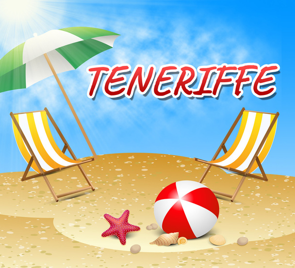 Teneriffe wakacje reprezentuje czas letni i plaże - Zdjęcie, obraz