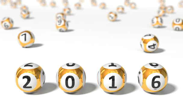 3d ilustración de bolas de lotería. palabra con bolas de lotería
 - Foto, imagen