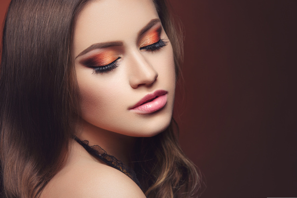 Girl with bright makeup - Photo, Image