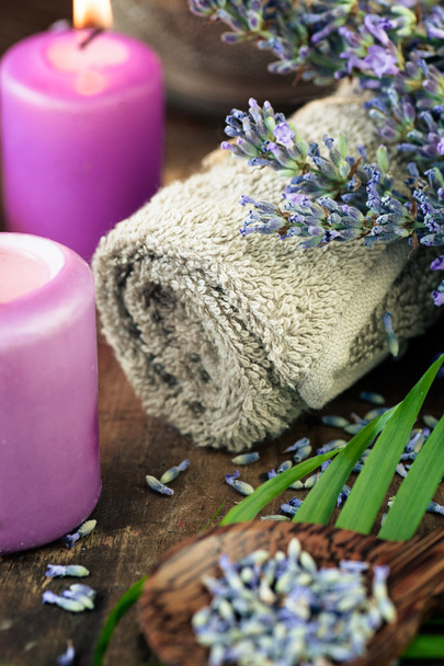 Lavender spa setting - Foto, Imagem