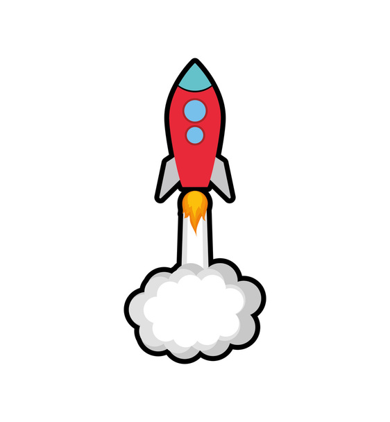 Rocket spaceship science icon. Vector graphic - Vector, Image