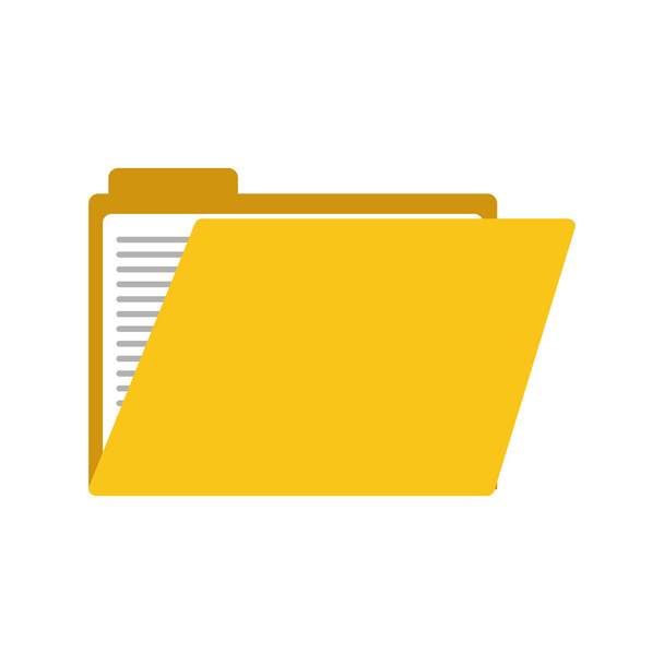 ikona informace žluté dokumentu složky souboru. Vektorové grafiky - Vektor, obrázek