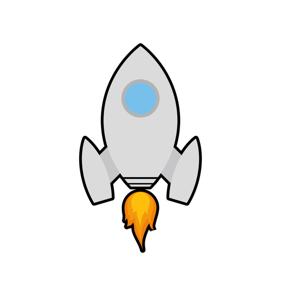 Rocket icône de la science des vaisseaux spatiaux. Graphique vectoriel
 - Vecteur, image