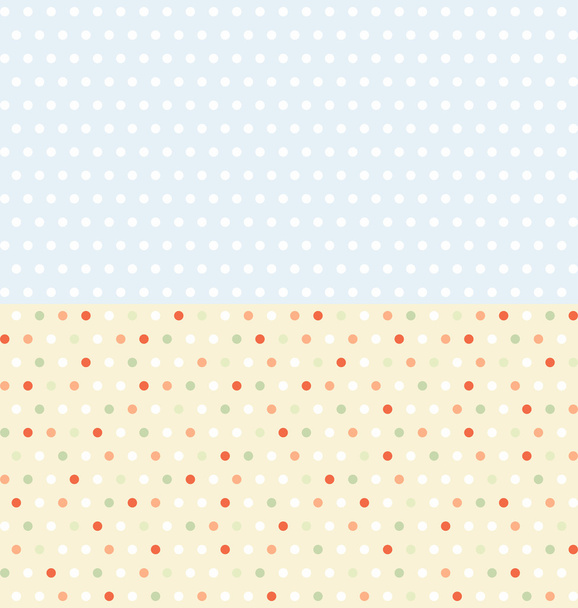 Polka dot seamless patterns - Vector, Image