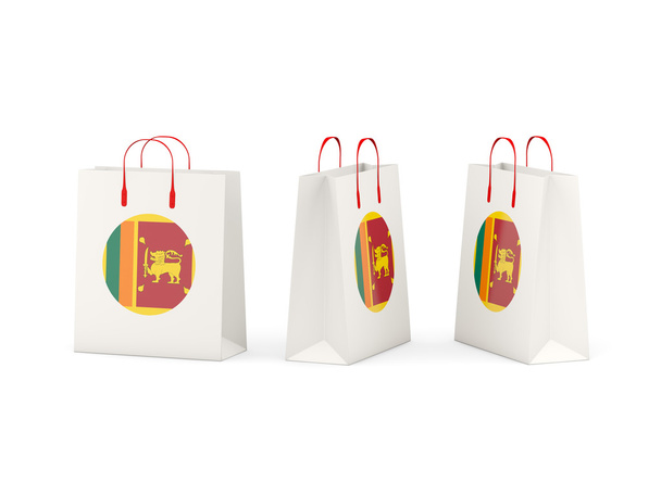 Flag of sri lanka on shopping bags - Foto, imagen