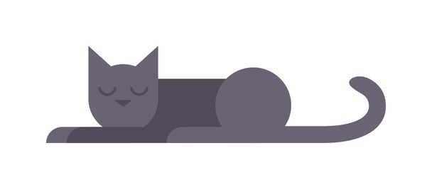 Dessin animé chat noir animal de compagnie
 - Vecteur, image