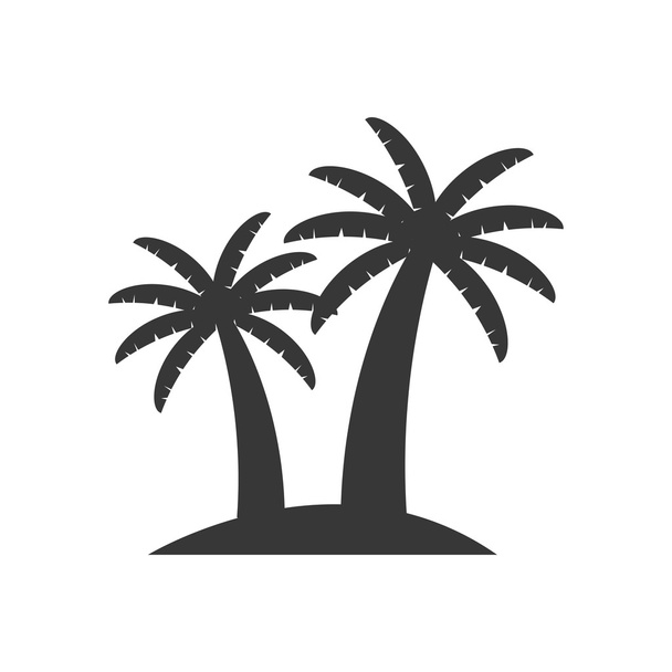 Palm stromu rostlinné povahy ikona sezóny. Vektorové grafiky - Vektor, obrázek